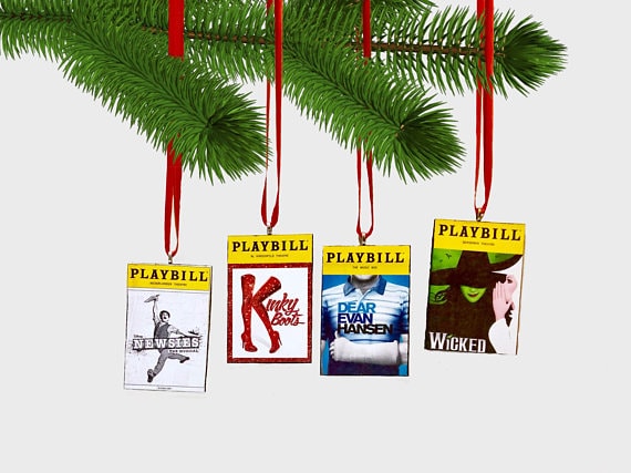 Playbill ornament from Etsy