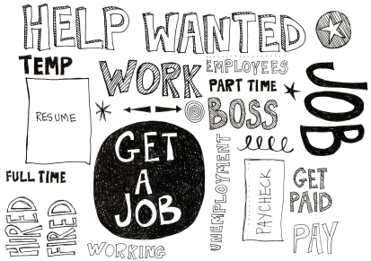 Job and internship doodles