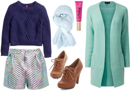 Iridescent shorts look