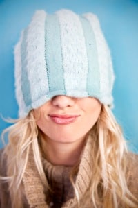 Woman wearing a winter hat