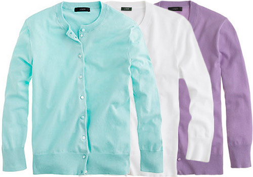 J.Crew Jackie cardigans in assorted colors