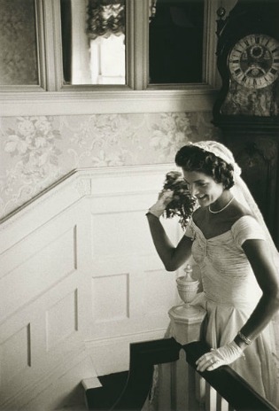 Jacqueline Kennedy wearing an Ann Lowe wedding dress