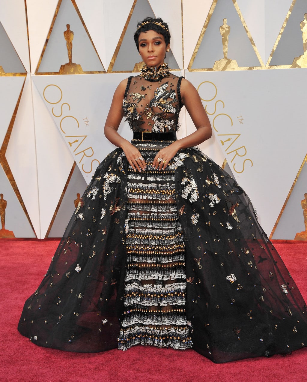 Janelle Monae in Elie Saab Couture at the 2017 Oscars