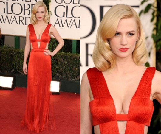 January Jones 2011 Golden Globes
