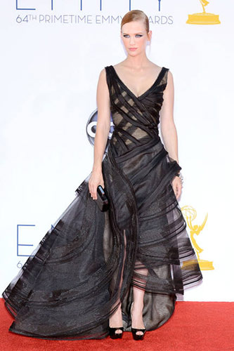 January Jones in Zac Posen at the 2012 Emmy Awards