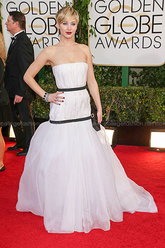 Jennifer Lawrence in Dior at the 2014 Golden Globes