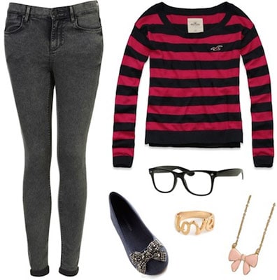 Outfit inspired by Jess from New Girl