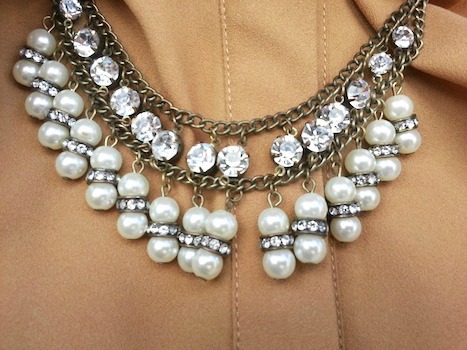 Jeweled statement necklace at loyola university new orleans