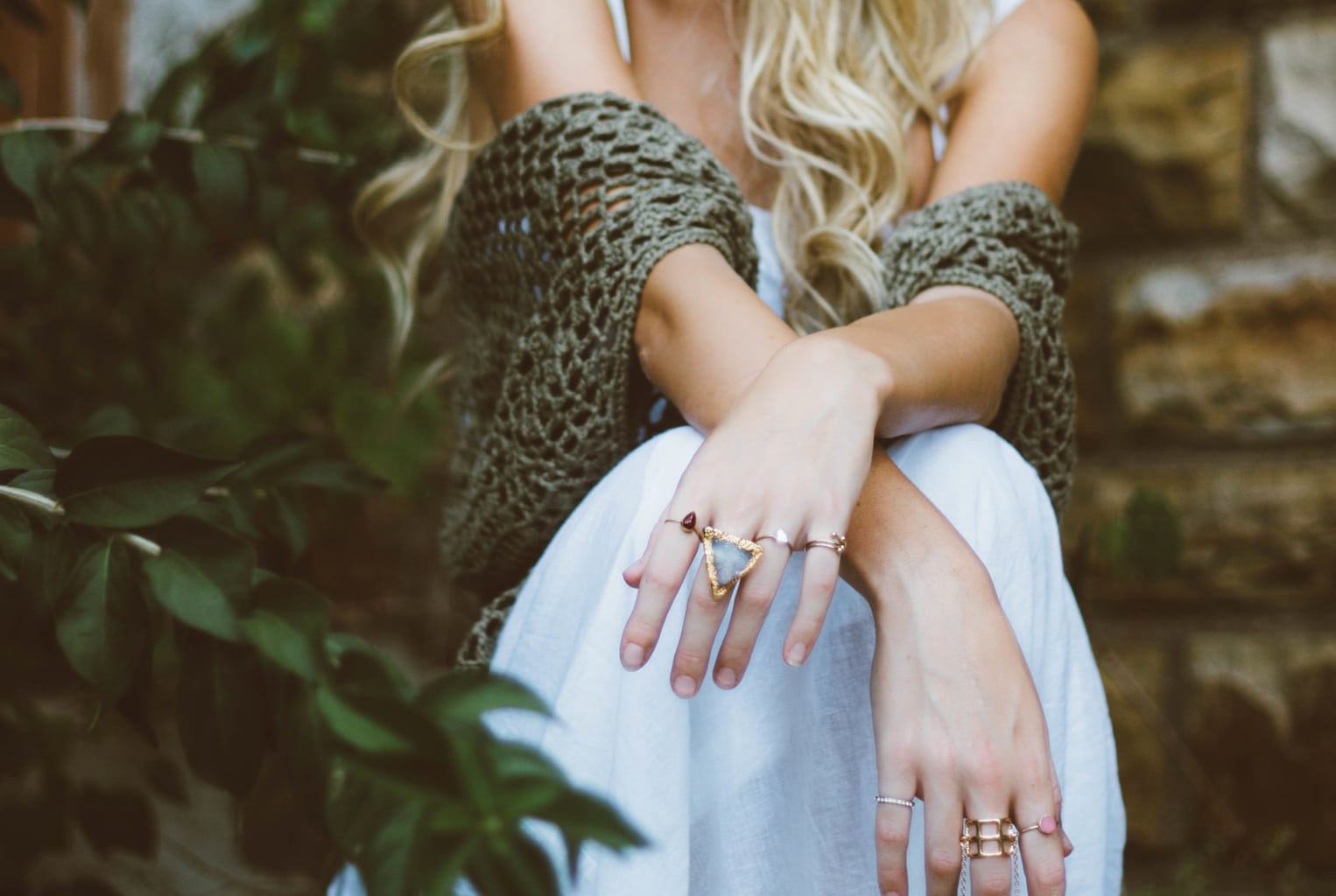 Woman wearing jewelry