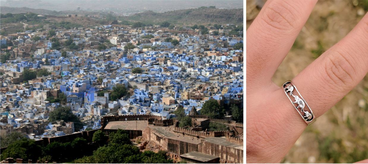 My ring reminds me of my experience in Jodhpur, Rajasthan (The Blue City)