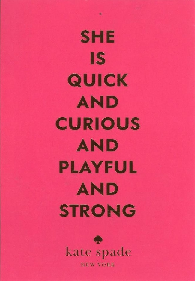 Kate Spade quote.