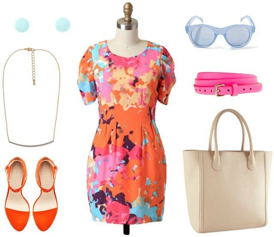 Kate Spade Saturday printed dress outfit