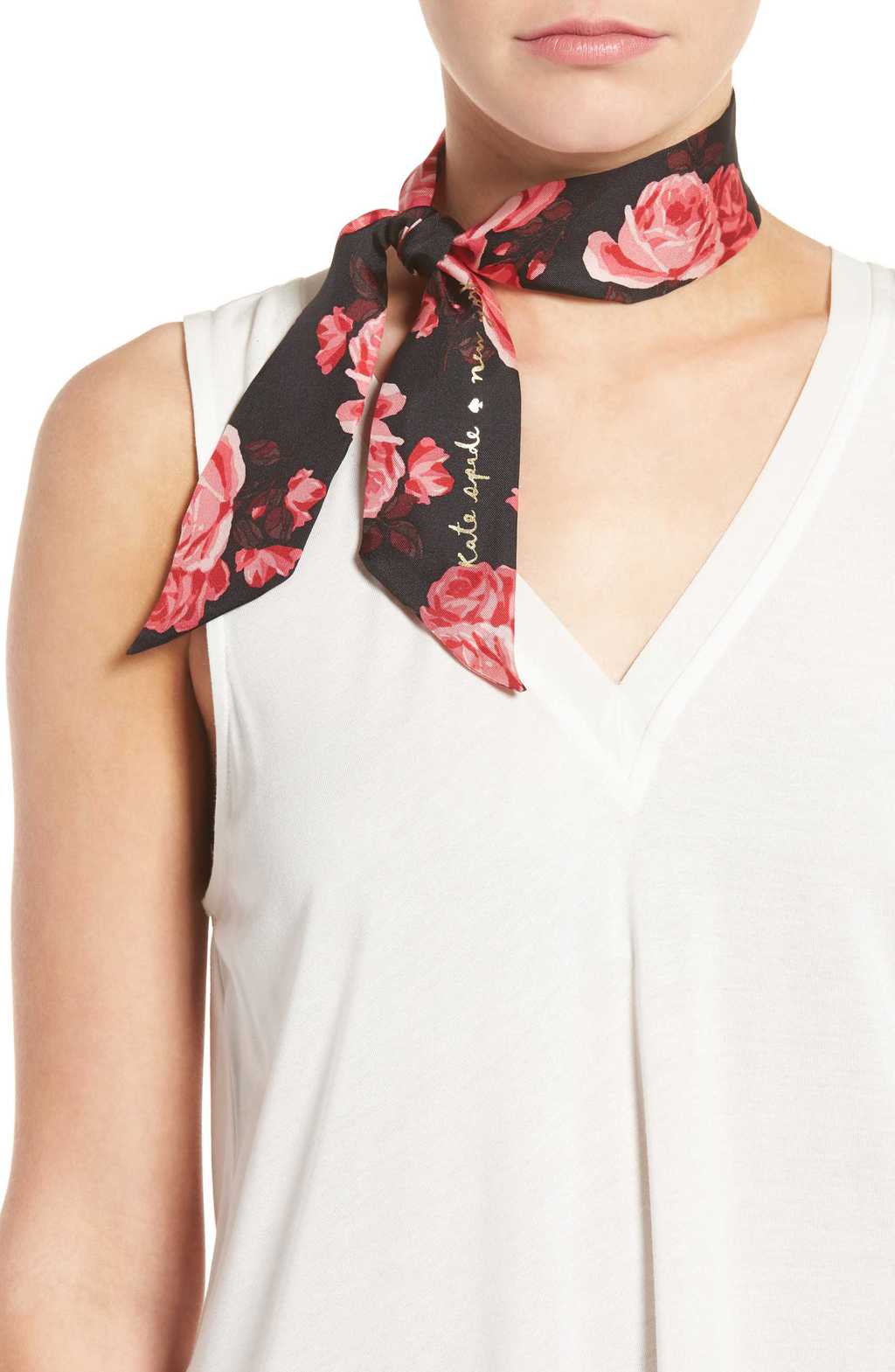 Kate Spade rose printed scarf from Nordstrom