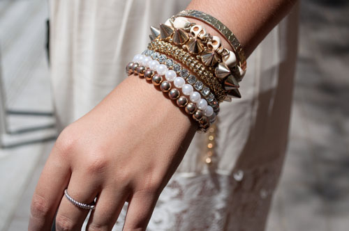 stacked bracelets at unlv