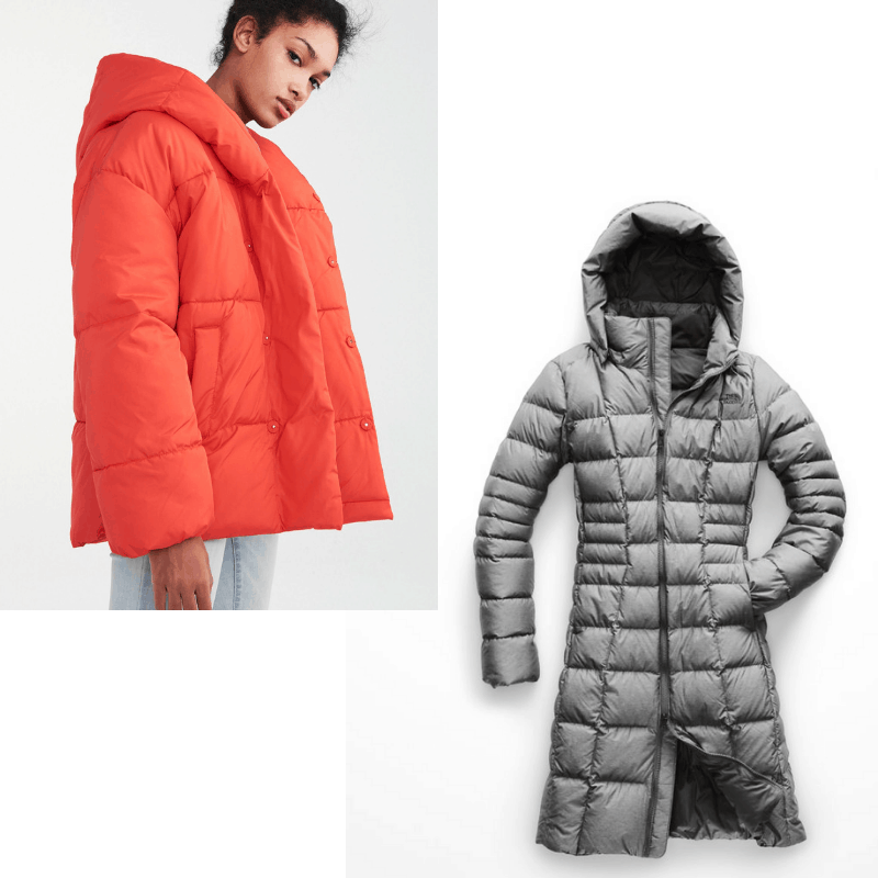 Kendall Jenner style - puffer coats