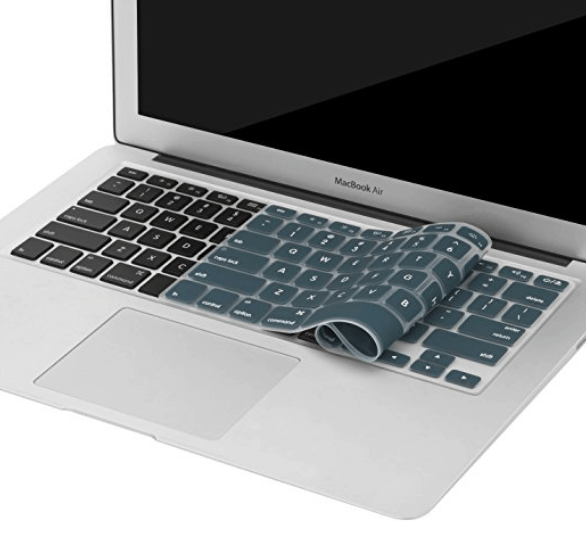 blue silicone laptop skin