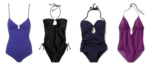Keyhole/Teardrop Detail One-Piece bathing suits