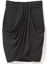 Kmart black draped skirt
