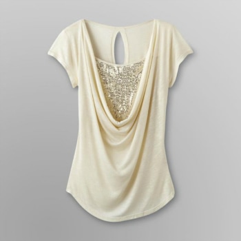 Kmart sequined drape neck top