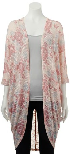 Kohl's floral cocoon cardigan