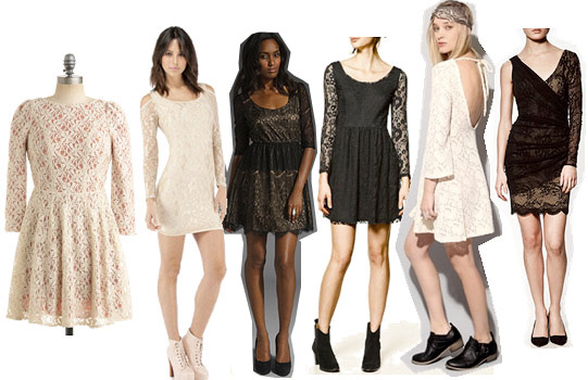 Lace dresses for holiday parties