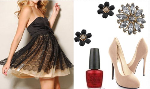 Ladylike lace outfit for a semi formal