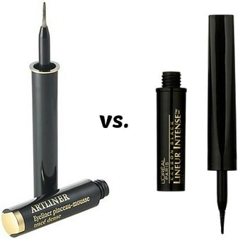 Lancome liquid artliner eyeliner pen vs. l’oreal lineur intense