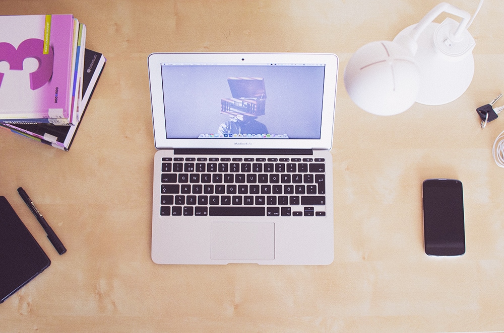 Computer on desk