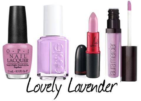 Lavender lips and nails