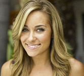 Lauren Conrad wearing her hair wavy with side-bangs