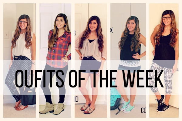 Leah's outfits of the week collage