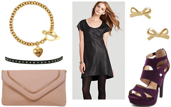 Leather dress outfit