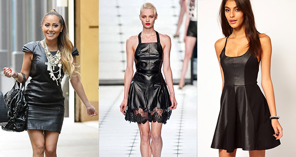 Leather dress trend