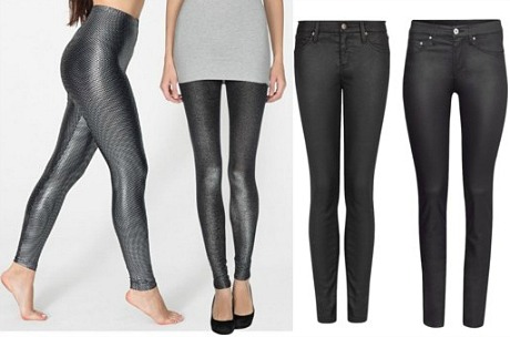 Leather look pants leggings wardrobe staple