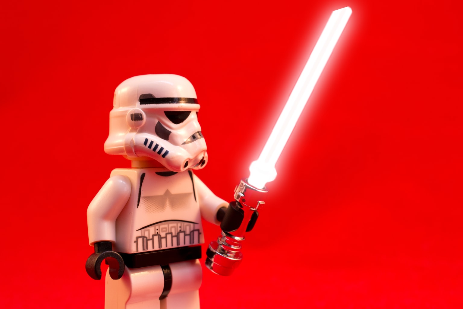 Lego with a lightsaber
