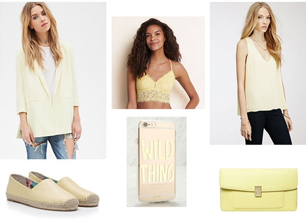 Lemon chiffon clothes and accessories for spring 2016