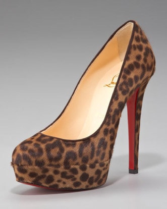 Leopard print Christian Louboutin heel