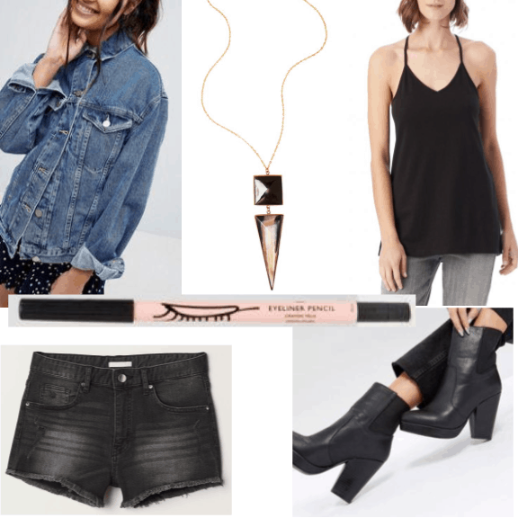 An outfit featuring edgy clothes from sustainable brands