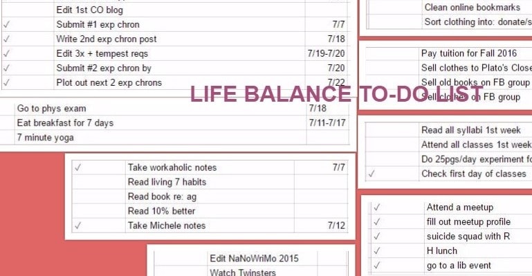 Life-Balance To-Do List