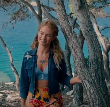 Get the look from Young Donna in Mamma Mia! Here We Go Again. This is a film still of Donna's outfit during her date with Sam.