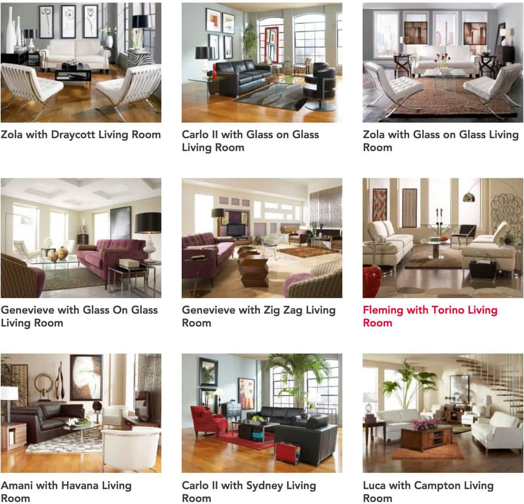 Living room furniture options from CORT