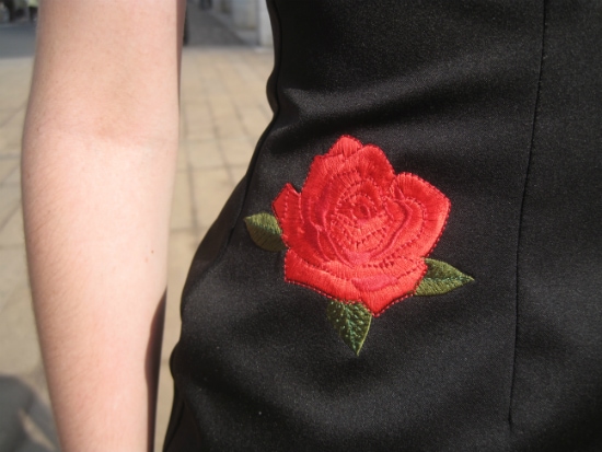 embroidered rose