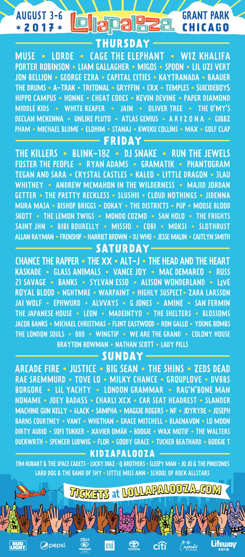 Lollapalooza lineup