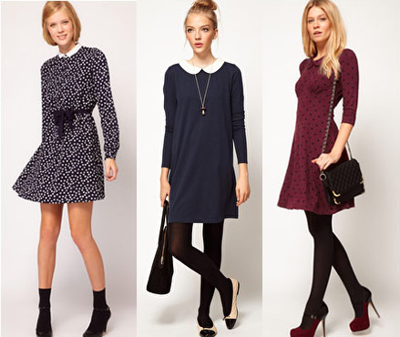Long sleeve collared dresses