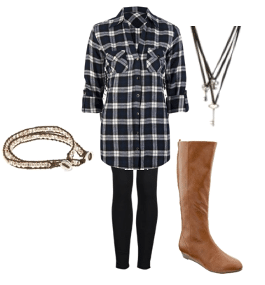 Outfit idea for how to wear plaid