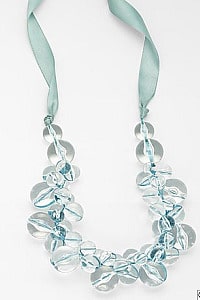 Lord and taylor clear blue necklace