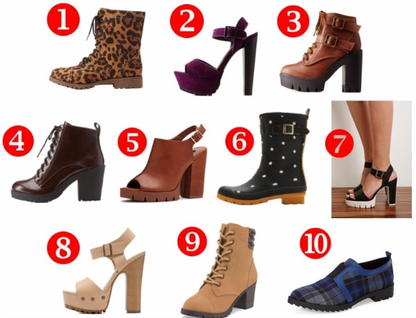 10 cute lug sole shoes