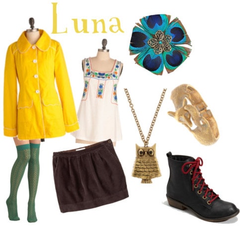 Outfit inspired by Luna Lovegood's style in Harry Potter and the Deathly Hallows Part 1