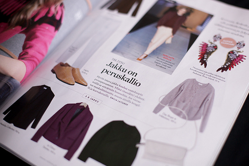 Magazine spread outfits