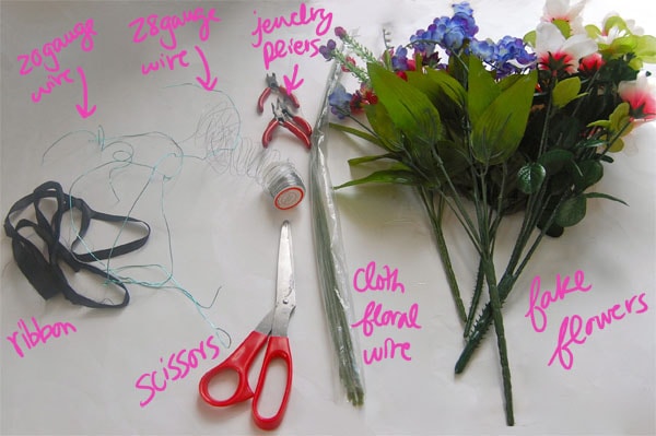 Materials DIY Floral Crown